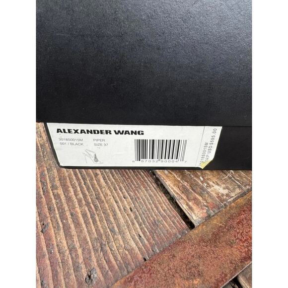 Alexander Wang black mesh & suede heels size 37 - Picture 6 of 6